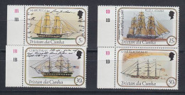 Tristan Da Cunha 1982 Sailing Ships 4v  ** Mnh (TDC175A) - Tristan Da Cunha