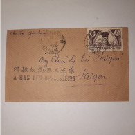 03K6 RARE - ANCIENNE LETTRE ENVELOPPE INDOCHINE 1945 CACHET A BAS LES OPPRESSEURS - Otros - Asia