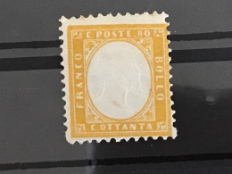 Italy 1862 King Victor Emanuele II Mint 80c Yellow (perf 11.5 X 12) Mint SG 4 Yv 5 - Ongebruikt