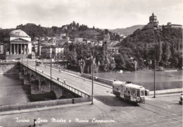 TORINO - CHIESA GRAN MADRE DI DIO E MONTE CAPPUCCINI - FIUME PO - FILOBUS / TRAM / TROLLEY BUS - 1963 - Églises