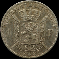 LaZooRo: Belgium 1 Franc 1886 VF / XF - Silver - 1 Frank