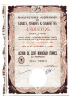 J. BASTOS - TABACS, CIGARES & CIGARETTES Manufactures Algériennes - Agricoltura