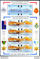 50° Anniversario Della Fine Della Seconda Guerra Mondiale 1945. 4 Minifogli.. - Saint Helena Island