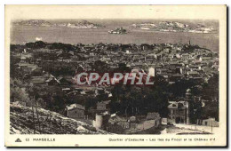 CPA Marseille Quartier D Endoume Les Lles Du Frioul Et Le Chateau D If - Castillo De If, Archipiélago De Frioul, Islas...