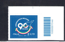 2013 Repubblica Italiana Aeronautica Militare Codice A Barre N° 1546 - Barcodes