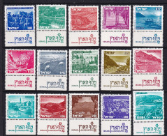 181 ISRAEL 1971/75 - Y&T 458/71 + 617 Avec Tab - Paysage Mouton Barque - Neuf ** (MNH) Sans Charniere - Nuovi (con Tab)