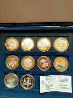 +  10 MEDAILLES EN ARGENT  COMMEMORATIVES  15 ANS DE L'EURO + 1000 EXEMPLAIRES + - Other & Unclassified