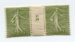 FRANCE N°198 ** TYPE SEMEUSE LIGNEE EN PAIRE AVEC MILLESIME 5 ( 1925 ) - Millesimi