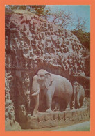 A677 / 615 Inde Sculpture On The Rock MAHABALIPURAM Elephant - Autres & Non Classés