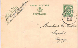 (L01) Entier Postal écrite D'Alost Vers Deynze - Postkarten 1934-1951