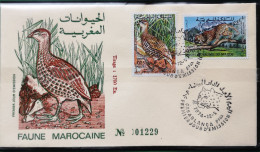 Marokko 1974 FDC Vogel Und Raubkatze SSt Leopard - Maroc (1956-...)