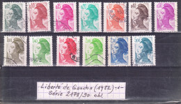 France Liberté De Gandon (1982-83) Y/T Séries 2239/44 + 2274/76 Oblitérés (lot 2) - 1982-1990 Libertà Di Gandon