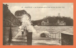 A708 / 189 50 - GRANVILLE Promenade De La Plage Un Jour De Grand Vent - Granville