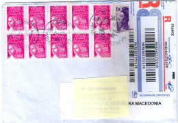 France,2021,RR Letter Sent To Macedonia,cancel La Poste 37610A,30.07.2021 As Scan - Lettres & Documents