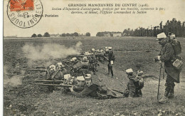 CPA (militaria)  GRANDES MANOEUVRES DU CENTRE  (1908)  Section  D  Infanterie D Avant Garde  (b.bur Theme) - Manoeuvres