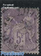 France 1877 5Fr, Violet, Used, Used - Usati