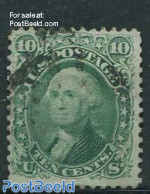 United States Of America 1861 10c Green, Used, Used Stamps - Oblitérés