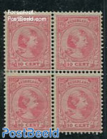 Netherlands 1891 10c Pink, Block Of 4 [+], Unused (hinged) - Nuovi