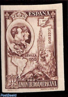 Spain 1930 Ibero-American Expo 1v, Imperforated, Mint NH, Nature - Various - Cat Family - Maps - Ongebruikt