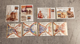 ROMANIA ARHITECTURE MUNTENIA AND MEDIAȘ 2 SETS CTO-USED - Used Stamps