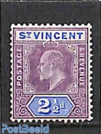 Saint Vincent 1904 2.5p, WM Mult. Crown-CA, Stamp Out Of Set, Unused (hinged) - St.Vincent (1979-...)