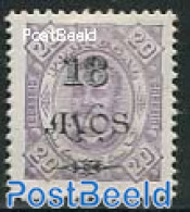Macao 1902 18A On 20R Lilac, Stamp Out Of Set, Unused (hinged) - Unused Stamps