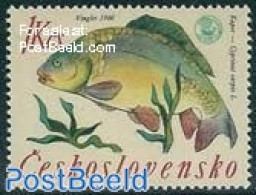 Czechoslovkia 1966 Fish 1v (different Foot Of 1), Mint NH, Nature - Fish - Other & Unclassified