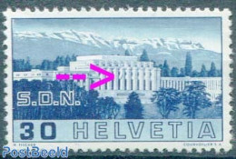 Switzerland 1938 30c, Plate Flaw, 4th Pillar Broken, Mint NH, Various - Errors, Misprints, Plate Flaws - Nuevos