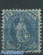 Switzerland 1905 25c, Grey-ultramarine, Used Stamps - Gebraucht