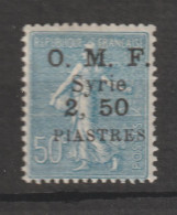 OMF Syrie 87* Type I Et Chiffres écartés. - Unused Stamps