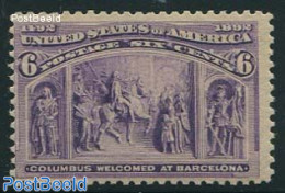 United States Of America 1893 6c, Columbus At Barcelona, Unused (hinged), History - Nature - Explorers - Horses - Nuevos