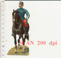 Image Chromo Ancienne Chocolat Poulain Découpi Capitaine De Hussards Histoire De France Hussard à Cheval Armée CP-601 - Poulain
