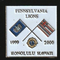 77677-Pin's.Lion's ClubPennesylvanie.Honolulu.Hawaii.2 Tacks. - Associazioni