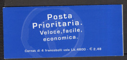 X0137 - ITALIA ITALIE CARNET Ss N°21 ** PRIORITARIA 1999 - Postzegelboekjes