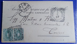 PORTO  EMPEDOCLE  1897 " ANDREA  CAMERA  Fu  SANTOLO " _ ORDINE INVIATO ALLA DITTA " MARTINI & ROSSI " Di TORINO - Pubblicitari