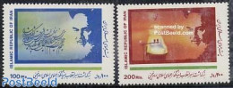 Iran/Persia 1989 Khomeini 2v, Mint NH - Iran