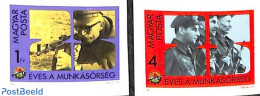 Hungary 1982 Militia 2v Imperforated, Mint NH, History - Militarism - Unused Stamps