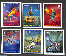 Hungary 1977 Space Research 6v Imperforated, Mint NH, Transport - Space Exploration - Ungebraucht