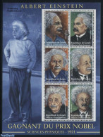 Guinea, Republic 2001 Famous People 6v M/s, Mint NH, History - Science - Nobel Prize Winners - Atom Use & Models - Che.. - Nobelprijs