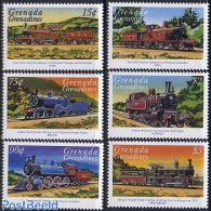 Grenada Grenadines 1999 Locomotives 6v, Mint NH, Transport - Railways - Trains