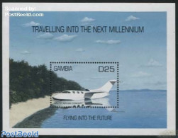 Gambia 2000 Nautic Air 400 S/s, Mint NH, Transport - Aircraft & Aviation - Airplanes