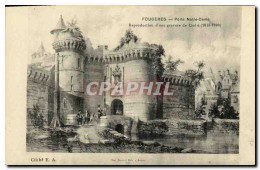 CPA Fougeres Porte Notre Dame Reproduction D Une Gravure De Ciceri 1813 1890 - Fougeres