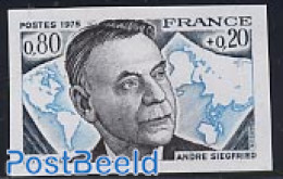 France 1975 A. Siegfried 1v Imperforated, Mint NH, Various - Maps - Nuevos