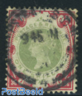 Great Britain 1900 1s. Green & Carmine, Used, Used - Oblitérés