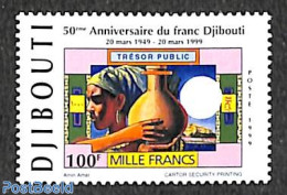 Djibouti 1999 Franc De Djibouti 1v, Mint NH, Various - Money On Stamps - Monete