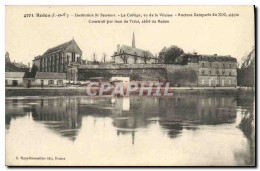 CPA Redon Institution St Sauveur Le College Vue De La Vilaine Anciens Remparts  - Redon