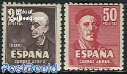 Spain 1947 M. De Falla, I. De Zulogua 2v, Unused (hinged), Performance Art - Music - Art - Self Portraits - Neufs