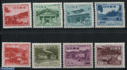 Ryu-Kyu 1952 Definitives 8v, Mint NH, Art - Bridges And Tunnels - Ponti