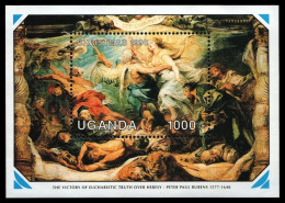 Uganda 1990 - Mi-Nr. Block 125 ** - MNH - Gemälde / Paintings - Weihnachten - Ouganda (1962-...)