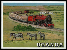 Uganda 1988 - Mi-Nr. Block 77 ** - MNH - Eisenbahn / Trains - Uganda (1962-...)